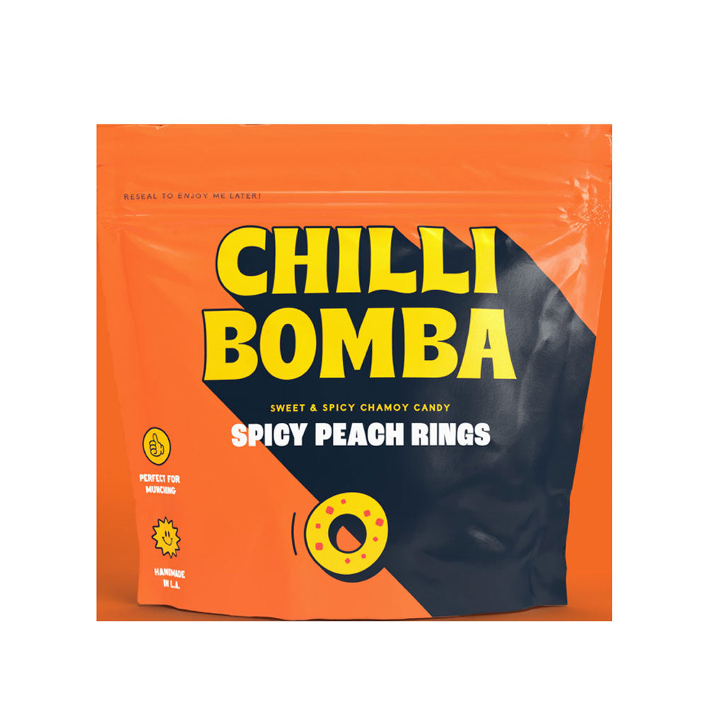 Chilli Bomba Sweet and Spicy Chamoy Candy: Spicy Peach Rings